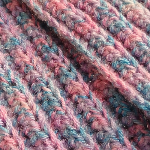 Pastel Ribbed Crochet Muffler |Unisex