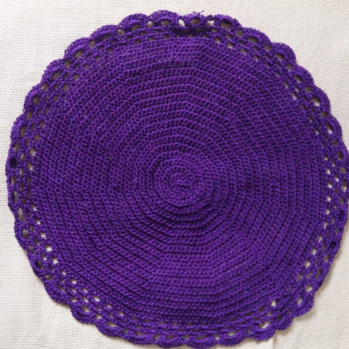 Purple Crochet Table Set | Circle | Complete 5 Set