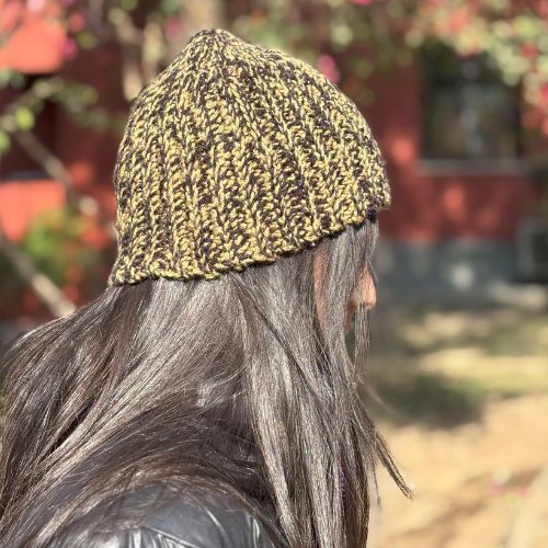 Black & Brown Essential Beanie