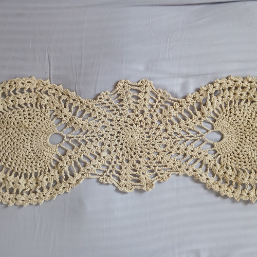 Ivory Crochet Table Runner | Cream Lace | Boho Table Decor