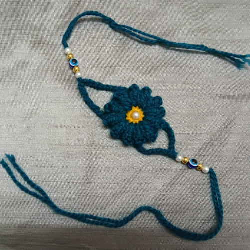 Ocean Bloom Crochet Rakhi