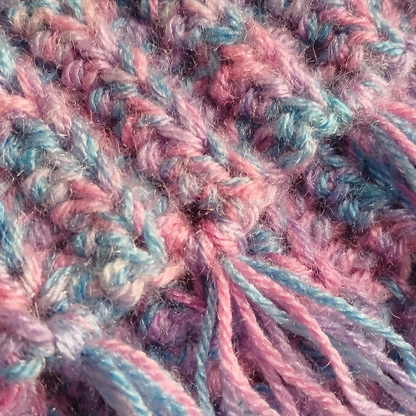 Pastel Ribbed Crochet Muffler |Unisex