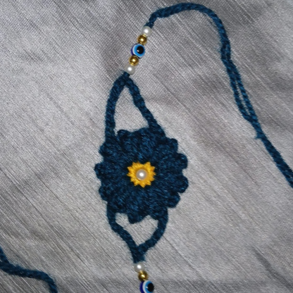 Ocean Bloom Crochet Rakhi
