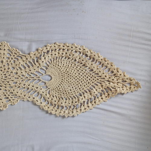 Ivory Crochet Table Runner | Cream Lace | Boho Table Decor