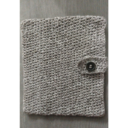 Crochet Book Sleeve Stone Grey