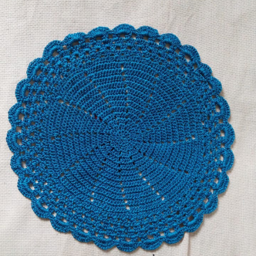 Royal Blue Crochet Table Set | Circle | Complete 5 Set