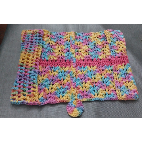 Rainbow Ripple Book Cover | Crochet