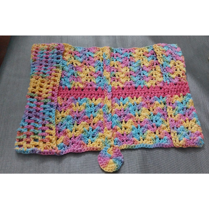 Rainbow Ripple Book Cover | Crochet