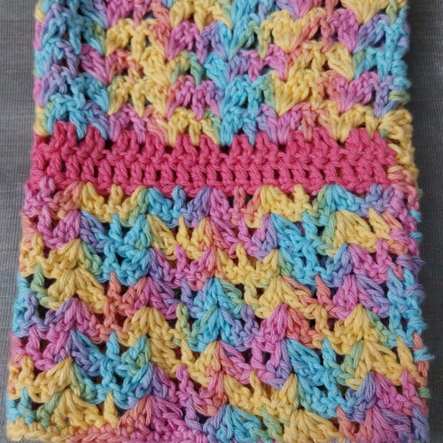 Rainbow Ripple Book Cover | Crochet