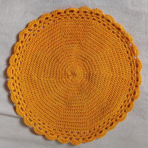 Mustard Yellow Crochet Table Set | Circle | Complete 5 Set