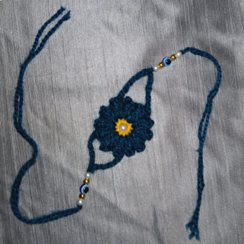 Ocean Bloom Crochet Rakhi