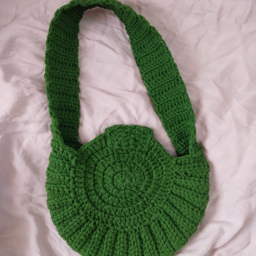 SHELL CROCHET SHOULDER BAG | GREEN