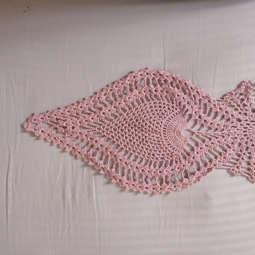 Lavender Crochet Table Runner | Purple Lace | Handcrafted Decor