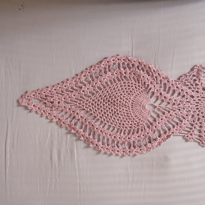 Lavender Crochet Table Runner | Purple Lace | Handcrafted Decor