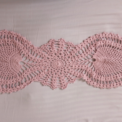 Lavender Crochet Table Runner | Purple Lace | Handcrafted Decor