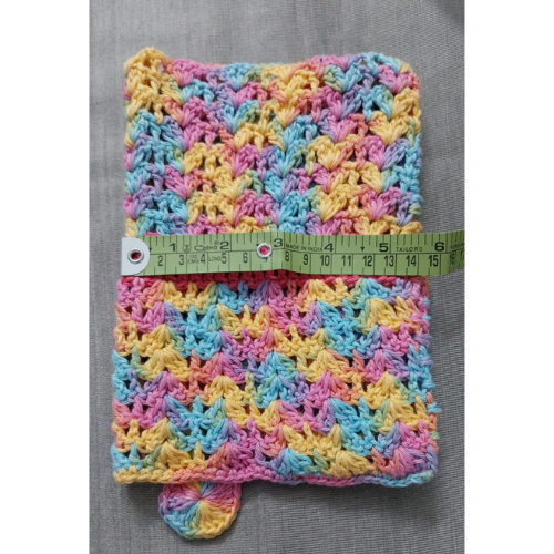 Rainbow Ripple Book Cover | Crochet