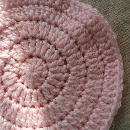 Crochet Coaster | Round | Single Piece | Light Pink