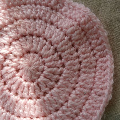 Crochet Coaster | Round | Single Piece | Light Pink