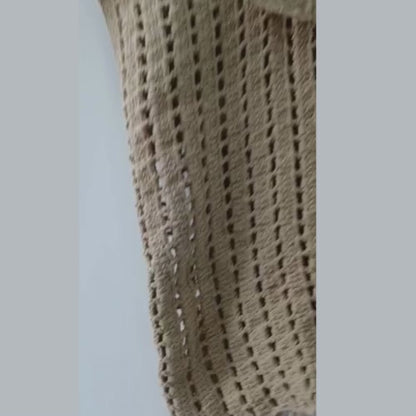 MAYA | CROCHET CARDIGAN VEST |  BEIGE